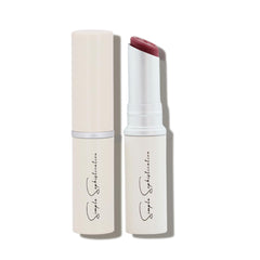 Simple Sophistication Cool Rose lip balm tube showing hydrating lip care for dry lips.
