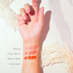Simple Sophistication Cool Rose packaging close-up highlights organic ingredients and clean formulation.