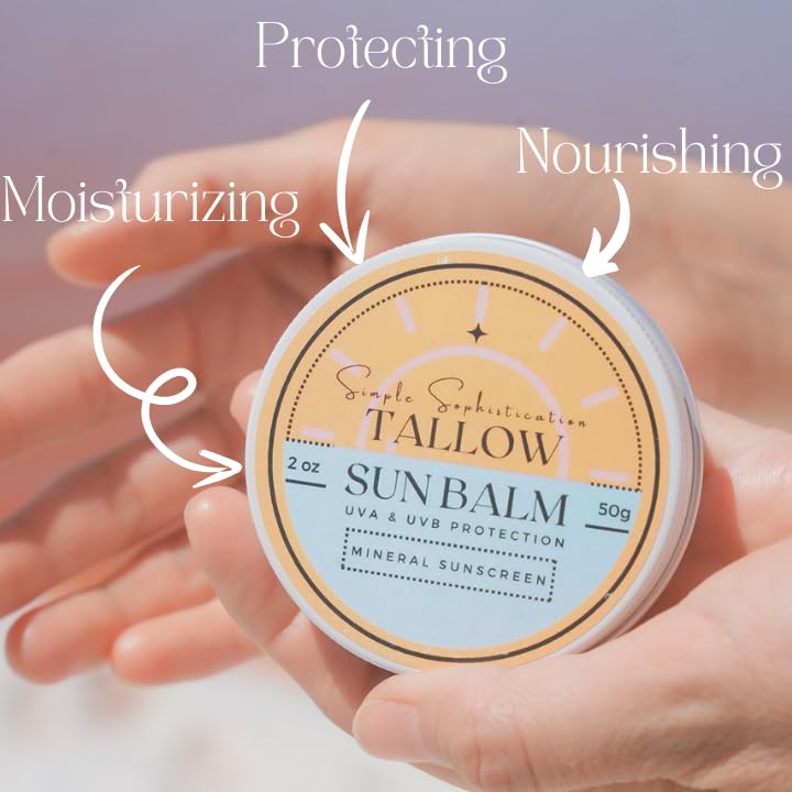 Simple Sophistication Tallow Sun Balm is reef-safe mineral sunscreen for oceans.