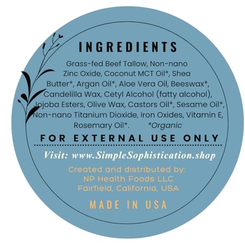 Simple Sophistication Tallow Sun Balm SPF 30 provides broad protection with a light feel.