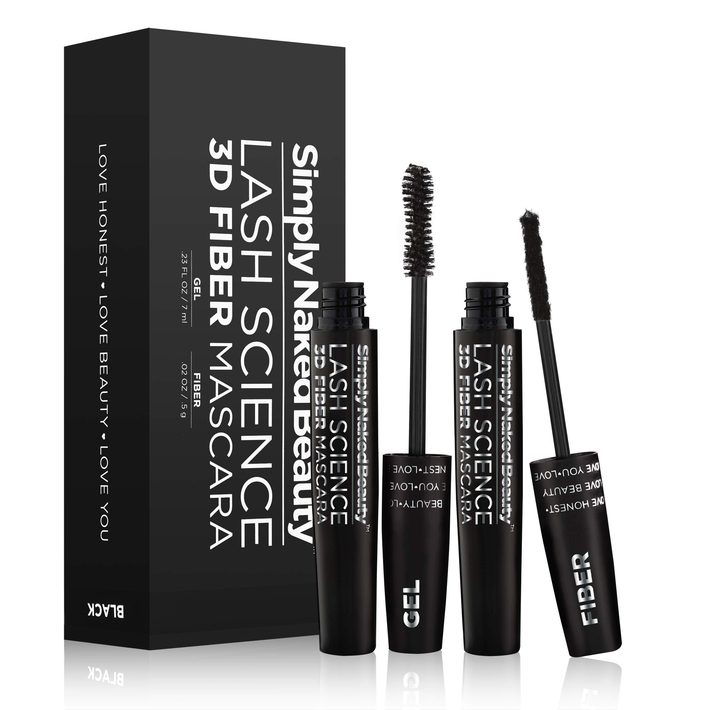 Simply Naked Beauty 3D Lash Mascara kit box with two tubes for all-day wear.