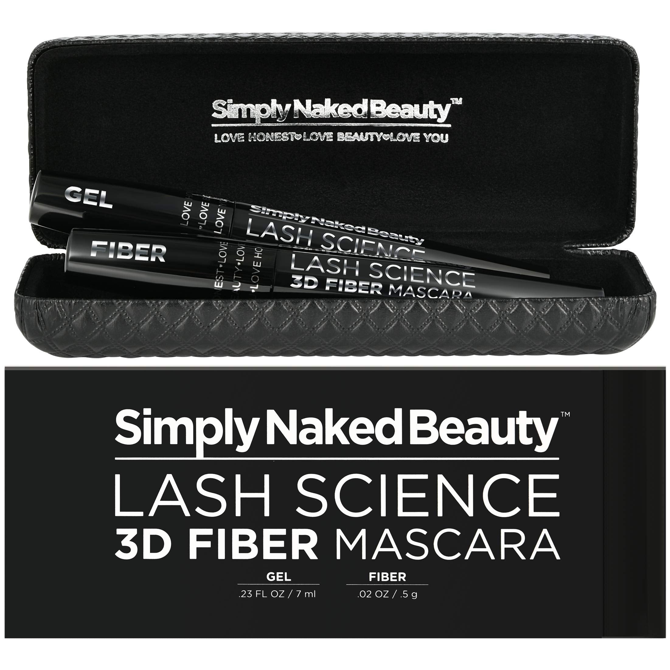 Simply Naked Beauty 3D Lash Mascara swatch reveals rich black pigment and drama.