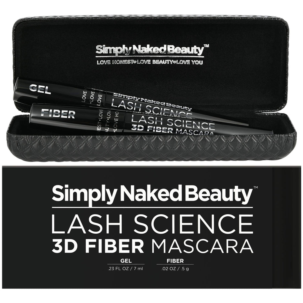 Simply Naked Beauty 3D Lash Mascara swatch reveals rich black pigment and drama.