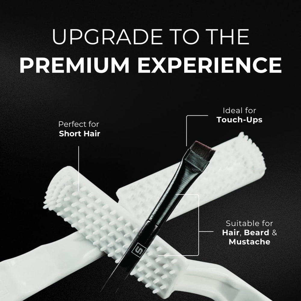 simpler hair color brush kit open view showing three tools.
