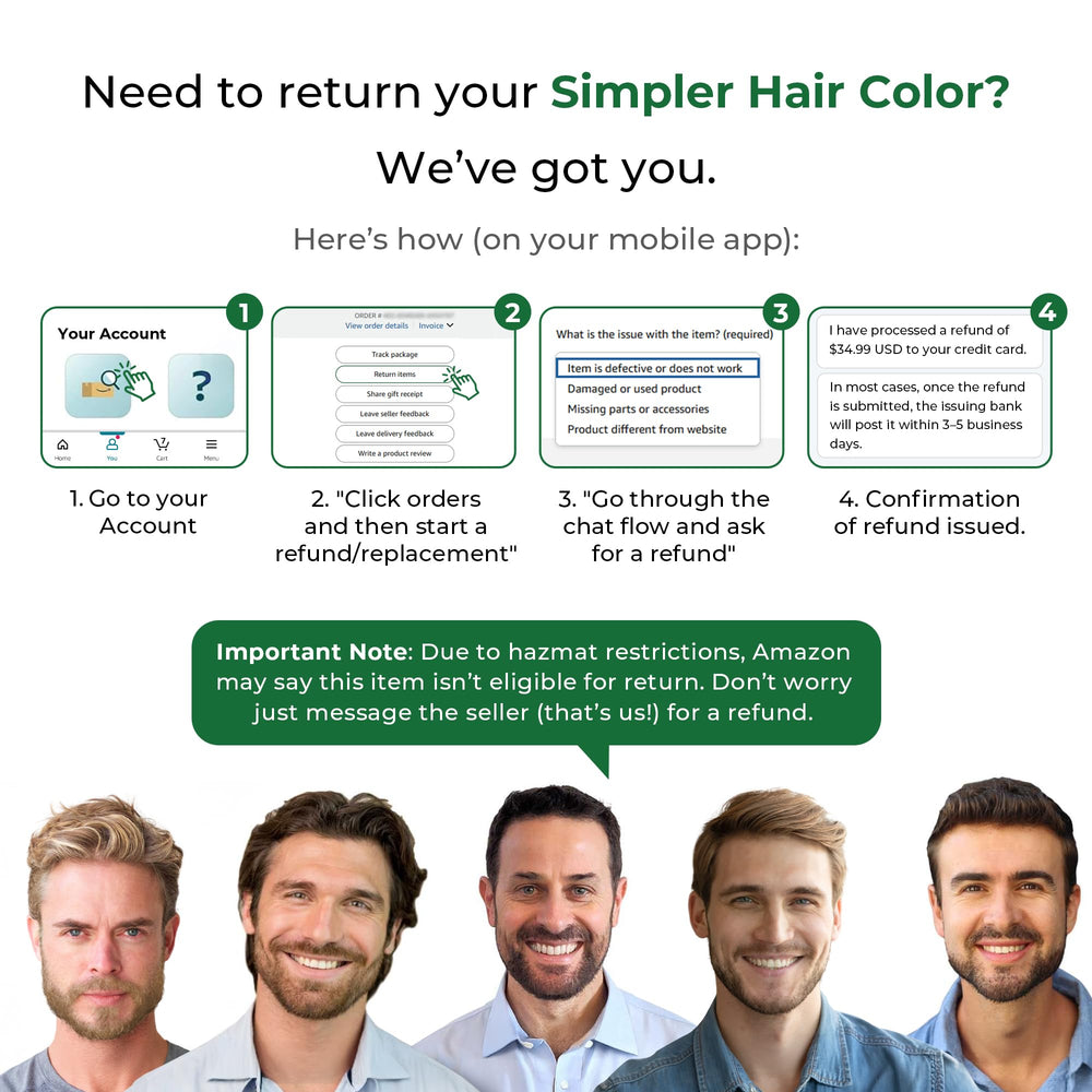 Simpler Hair Color hair-beard coverage finish for cohesive look