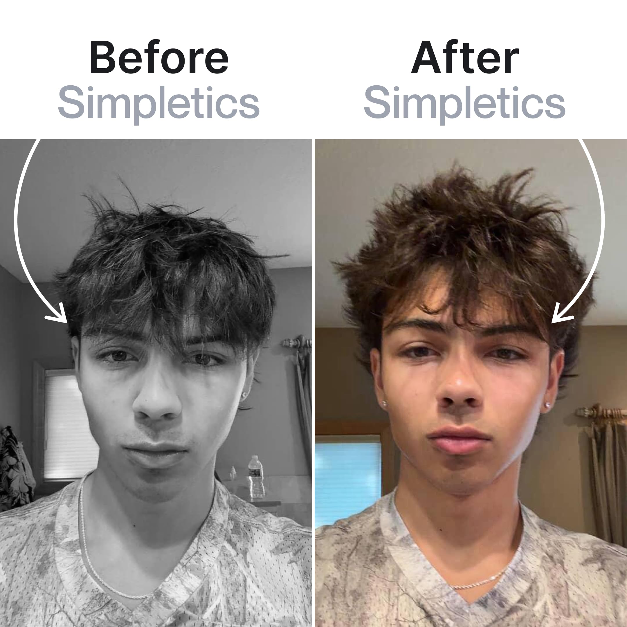 Simpletics Hair Clay hands applying for flexible hold and easy shaping.