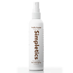 Simpletics Himalayan Sea Salt Spray bottle with vanilla scent delivers beachy volume.