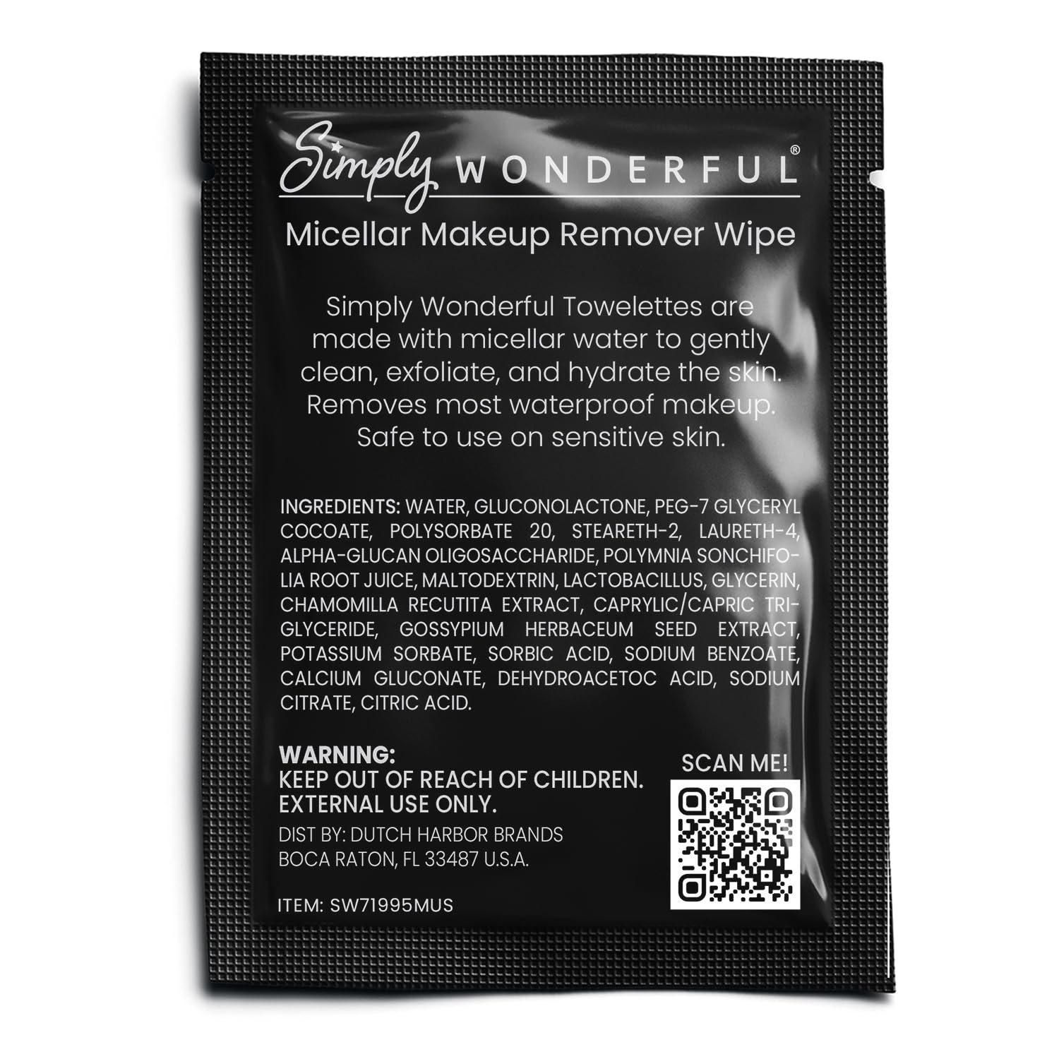 Simply Wonderful two-year shelf-life annotation on packaging, signaling long-lasting stock readiness.