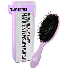 SimplyHair Ultimate Brush front view with pink-purple ombre handle for comfortable detangling.