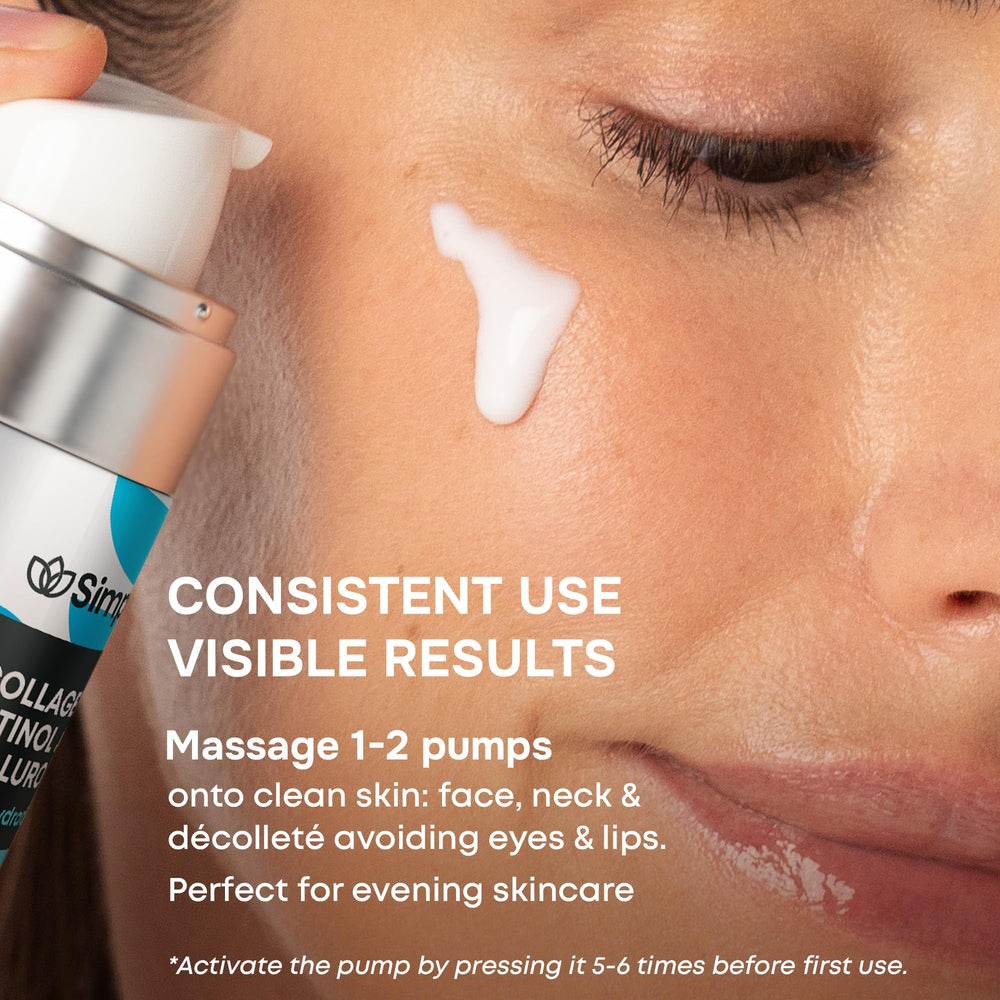 SimplyVital airless-pump packaging illustrates mess-free dosing for precise skincare