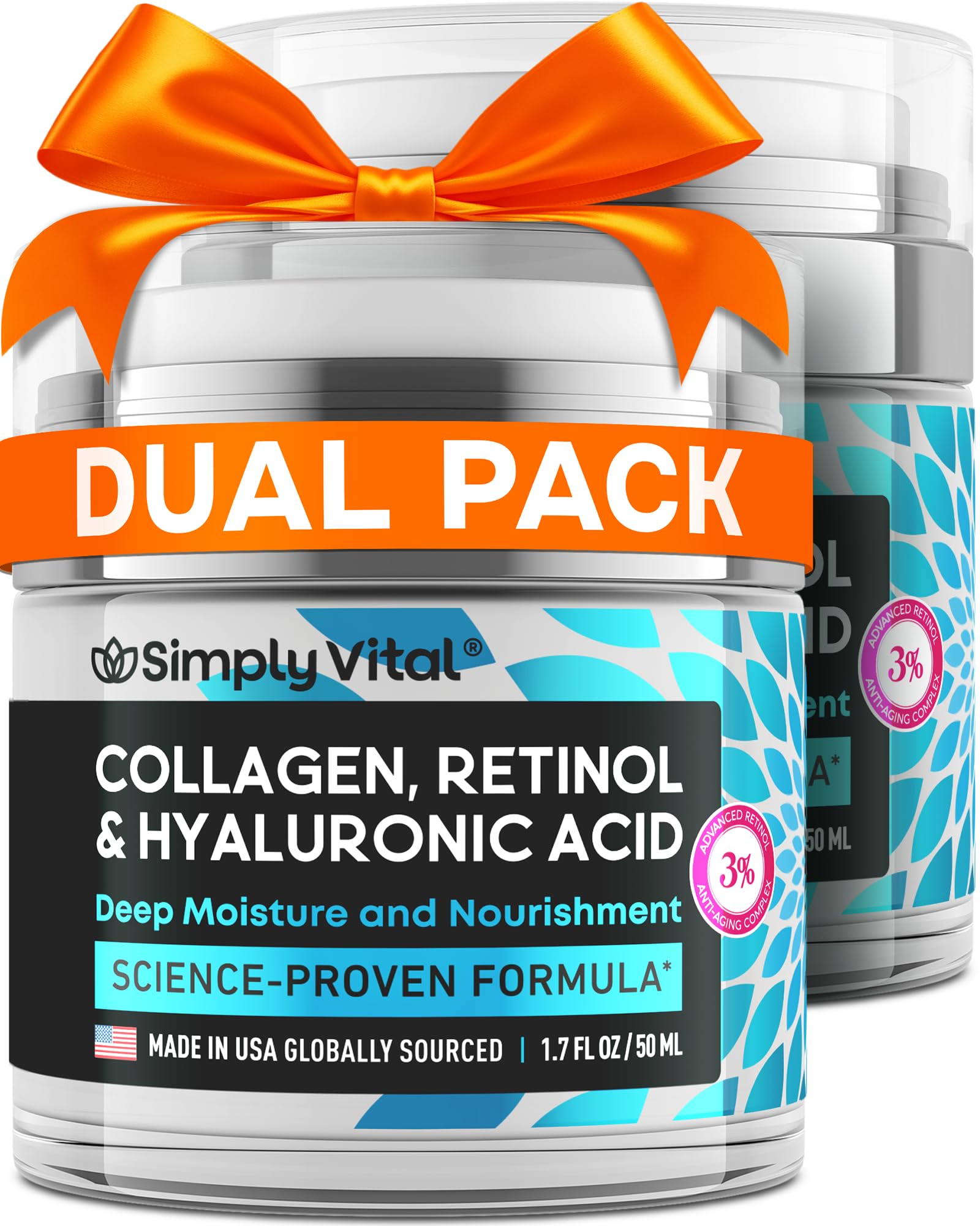 SimplyVital anti-aging cream jar closeup with rich hydration cues