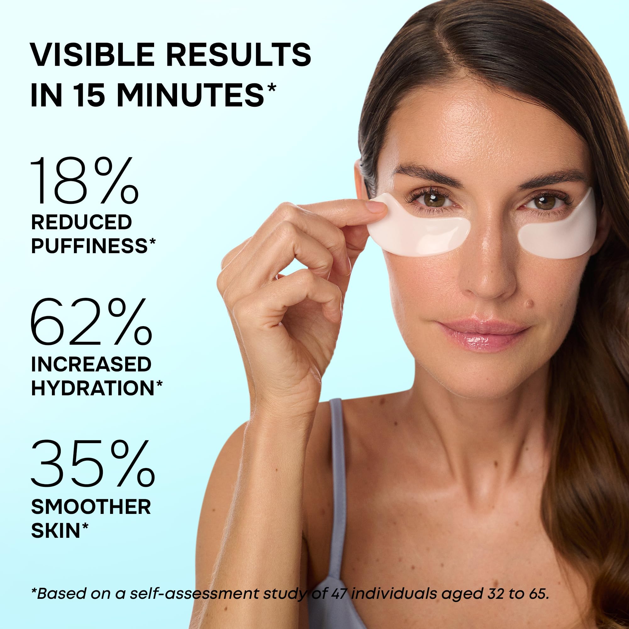 SimplyVital hydrogel eye masks closeup delivering hydration for refreshed eyes