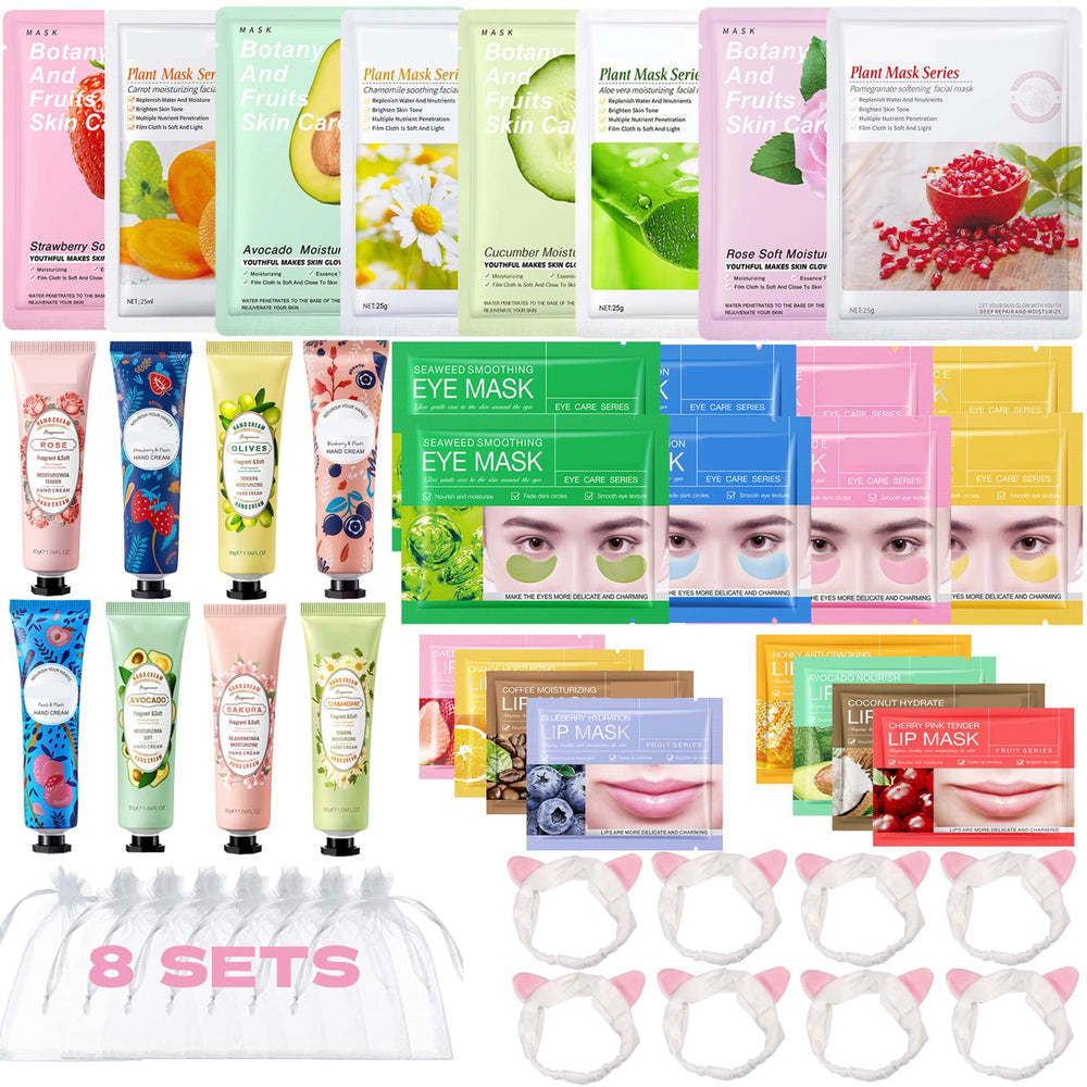 SIMSHOTUS 48-piece spa kit facial masks for at-home pampering and refreshed skin