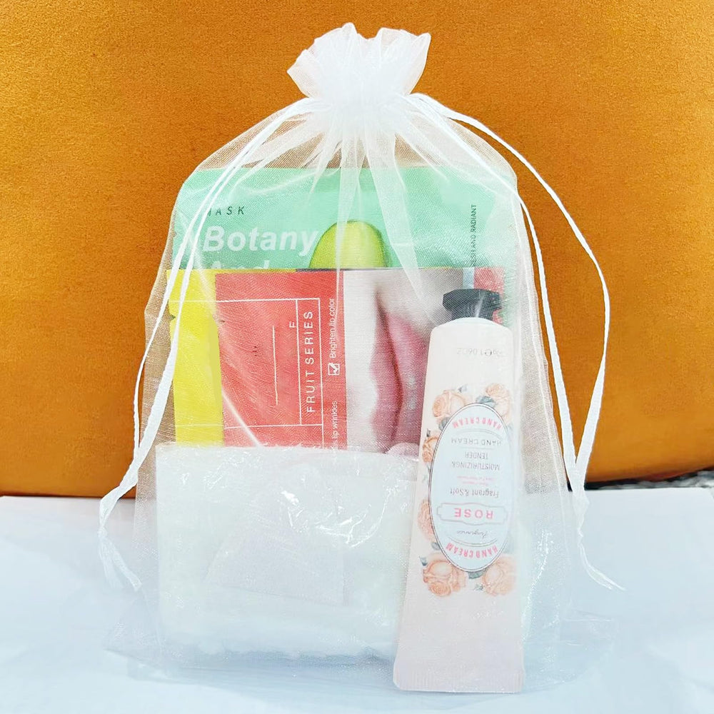 SIMSHOTUS organza bags store spa favors neatly for gifting after sleepovers