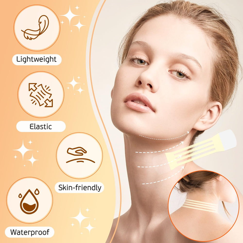 sinBron neck tape lifting invisible replacement patches for easy upkeep.