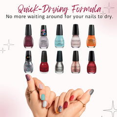 SinfulColors bottle close-up highlights glossy finishes and bold color payoff.