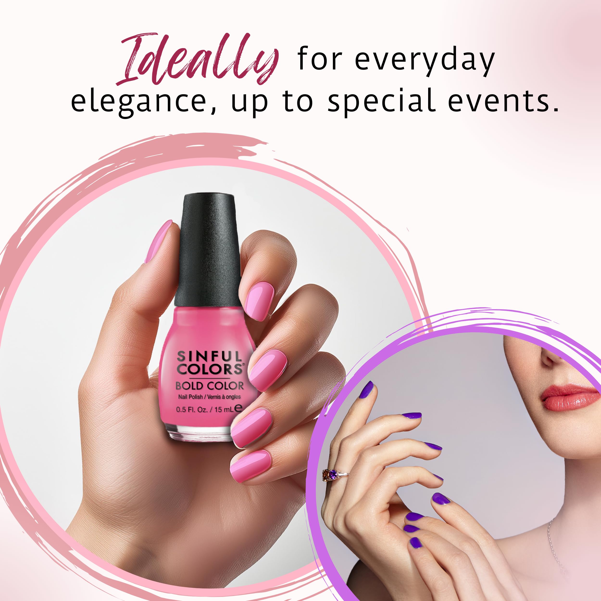 SinfulColors collection display shows a broad palette for mix-and-match looks.