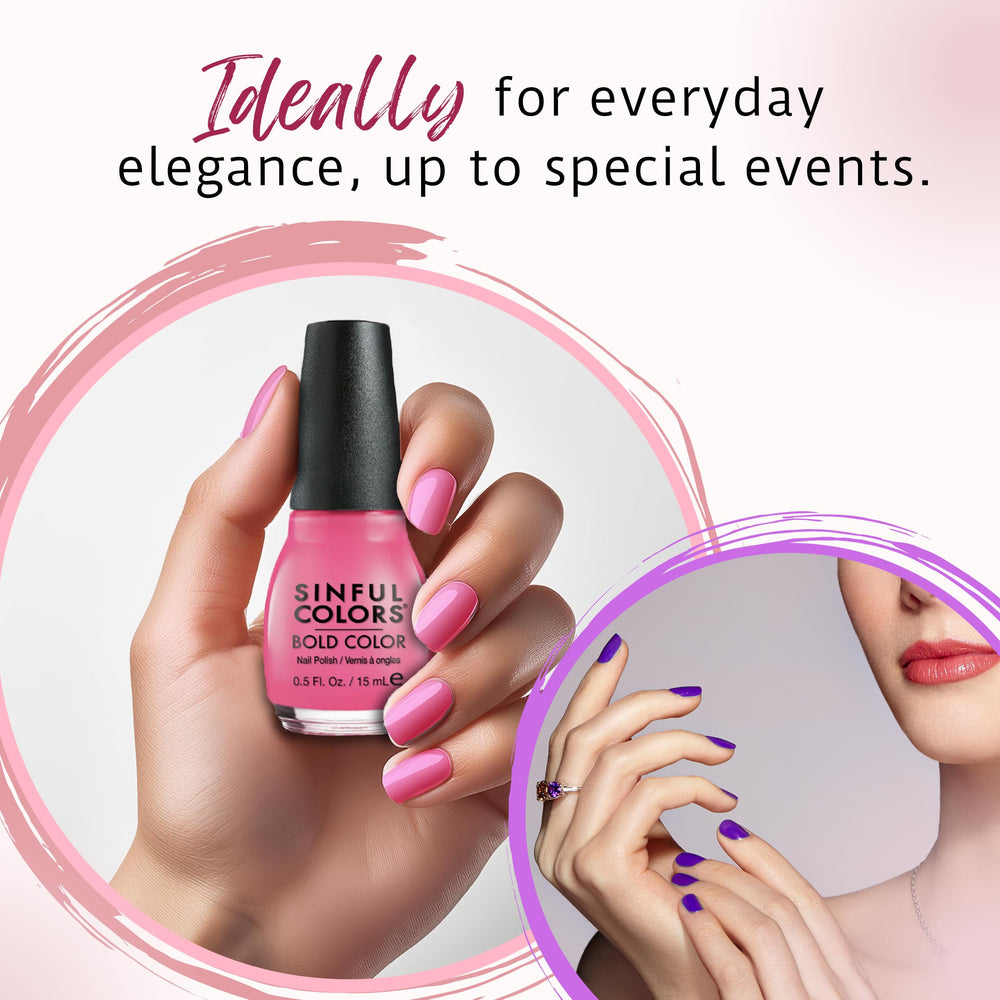 SinfulColors collection display shows a broad palette for mix-and-match looks.