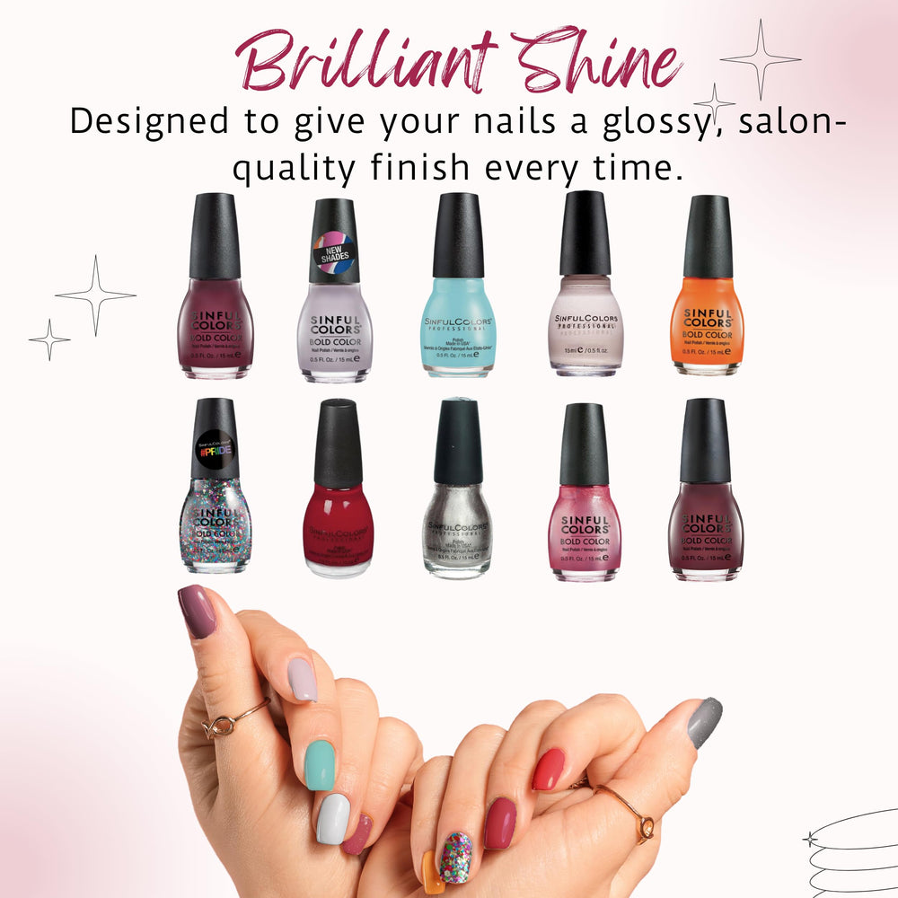 SinfulColors nail polish surprise box unboxing hints at a gift-ready mood booster.