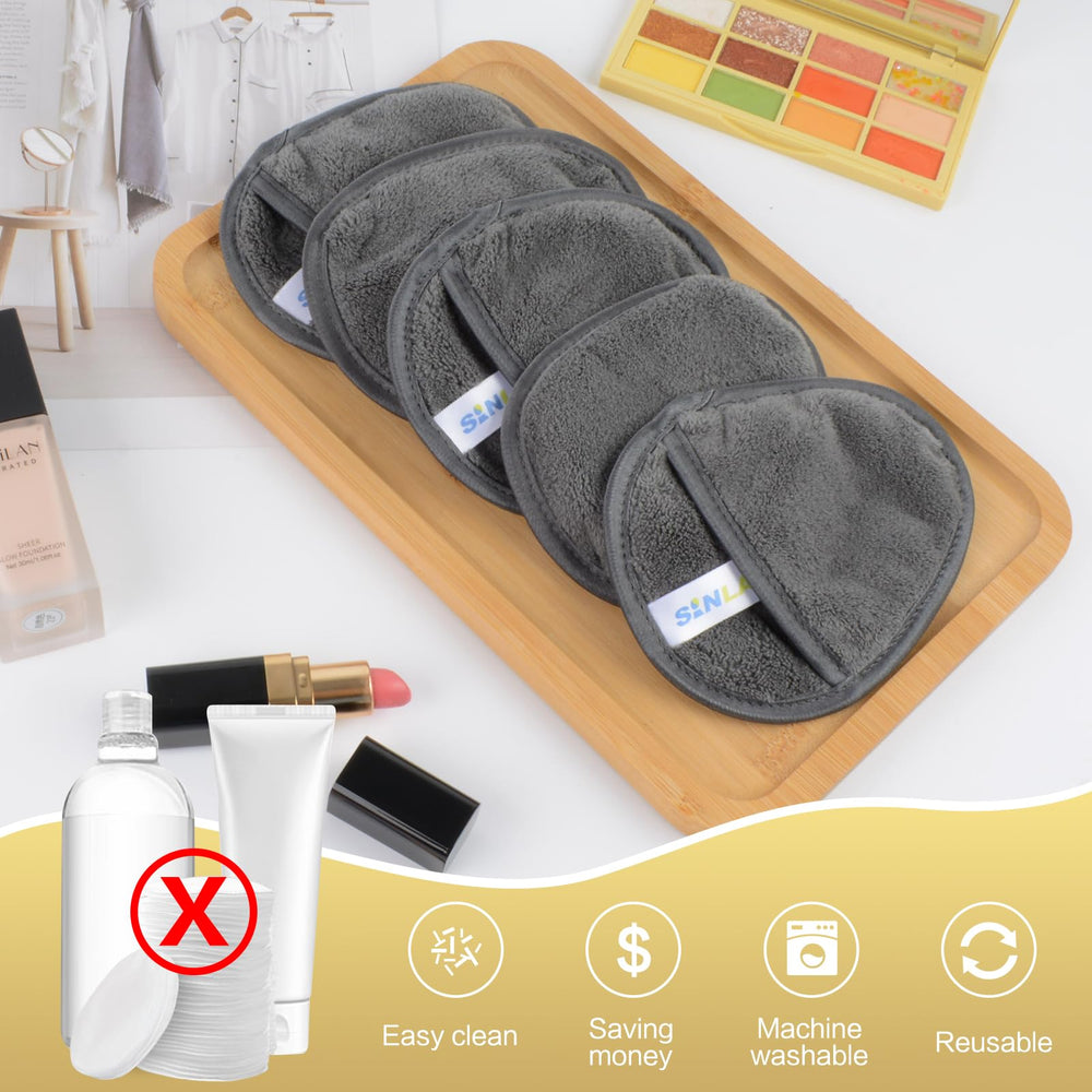SINLAND pads in travel bag for on-the-go makeup removal