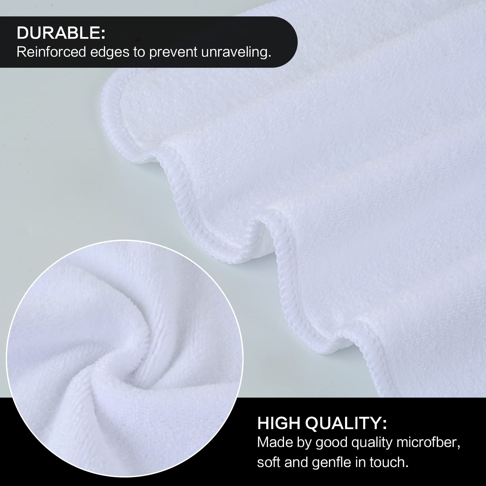 SINLAND reinforced edges on the washcloth, durable design resists unraveling
