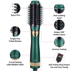 Sinperne 32mm brush head for straight and curl styles boosts volume.