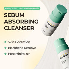 SINSURU Watery Sulfur Pore Cleansing Powder powder-to-foam transformation closeup