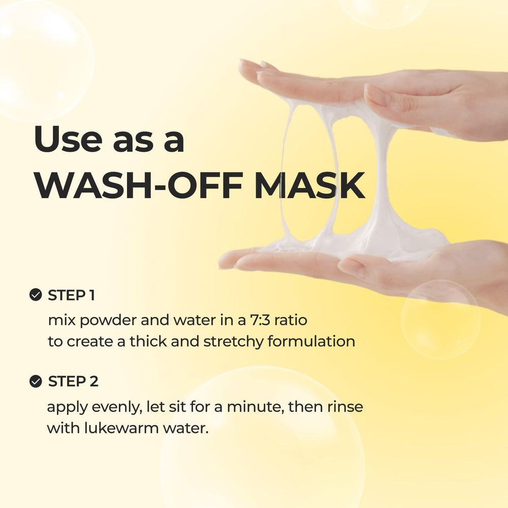 SINSURU Watery Sulfur Pore Cleansing Powder skin closeup after cleanse