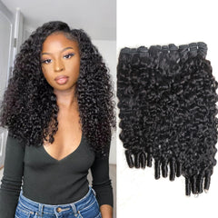 Sinuowei curly hair bundles 16-inch water wave for natural volume and quick styling