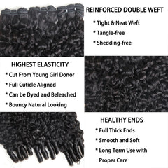 Sinuowei curly hair bundles 18-inch with spiral end for defined texture and versatile styling