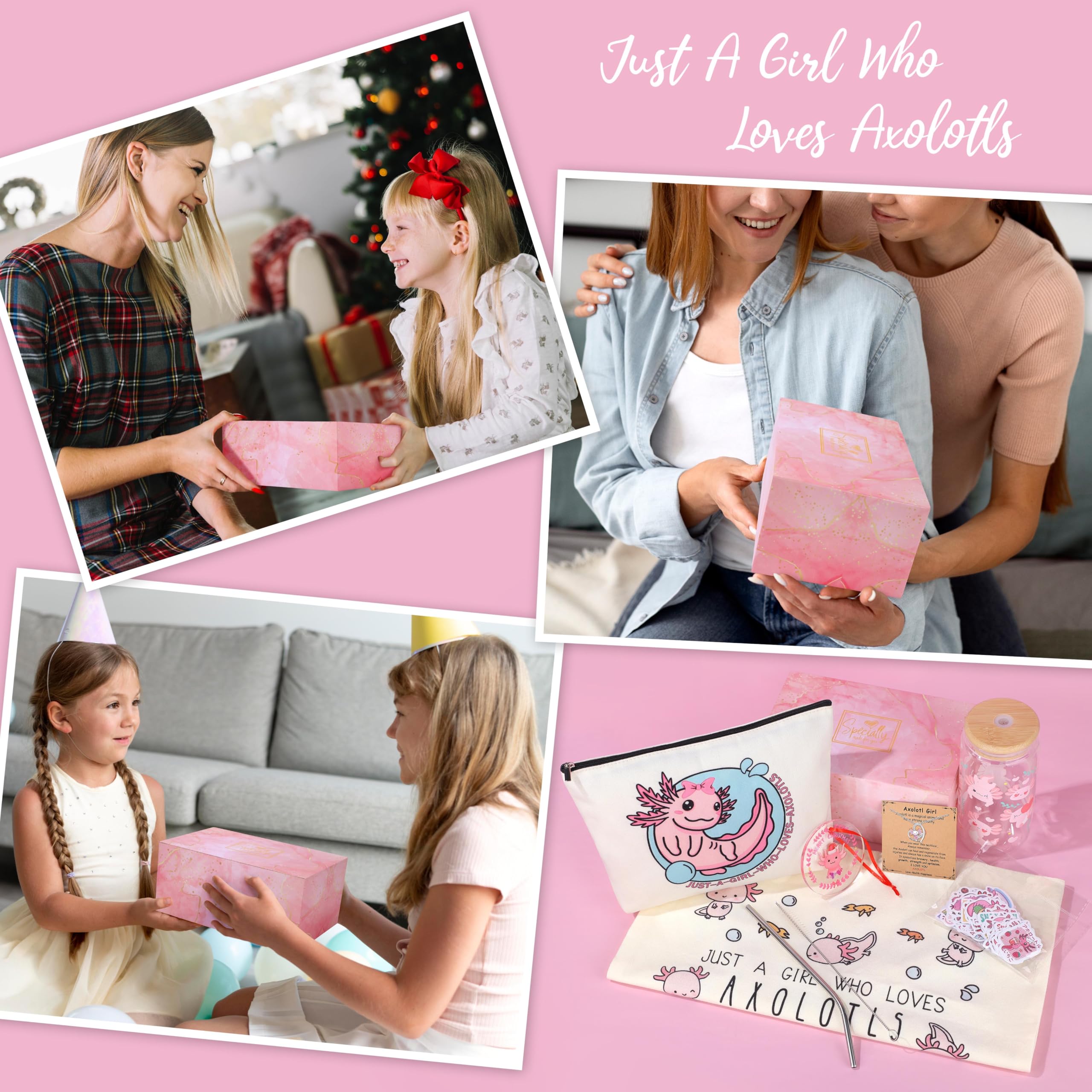 SiplyHaven axolotl gift-set packaging for gift-ready presentation