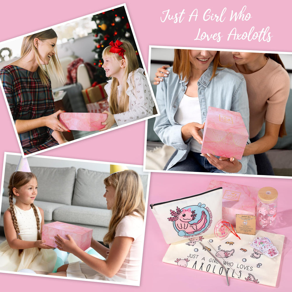 SiplyHaven axolotl gift-set packaging for gift-ready presentation