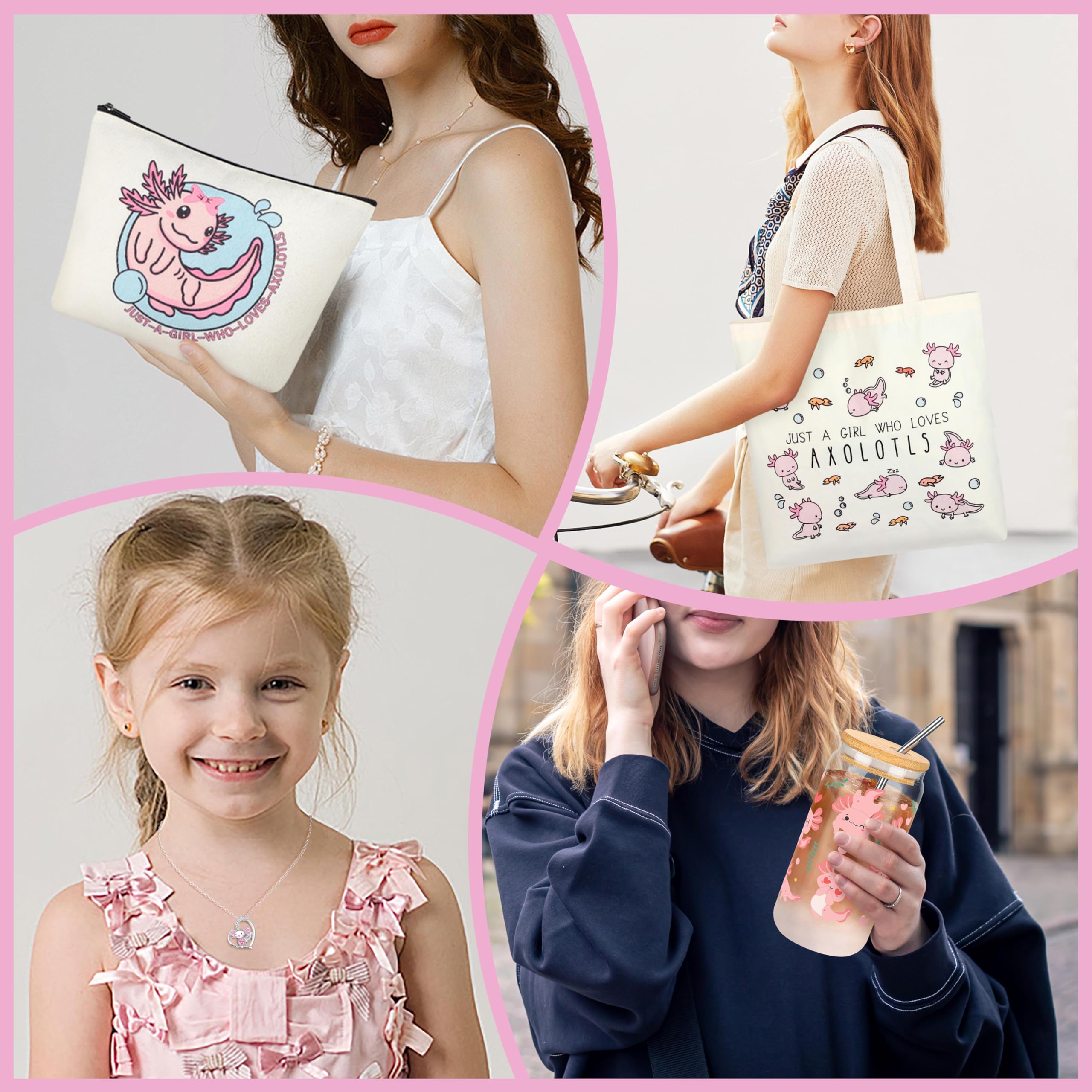 SiplyHaven axolotl necklace for daily wear with playful charm