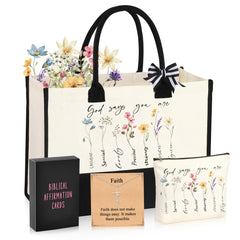 SiplyHaven tote bag with quote for everyday carry and encouragement.