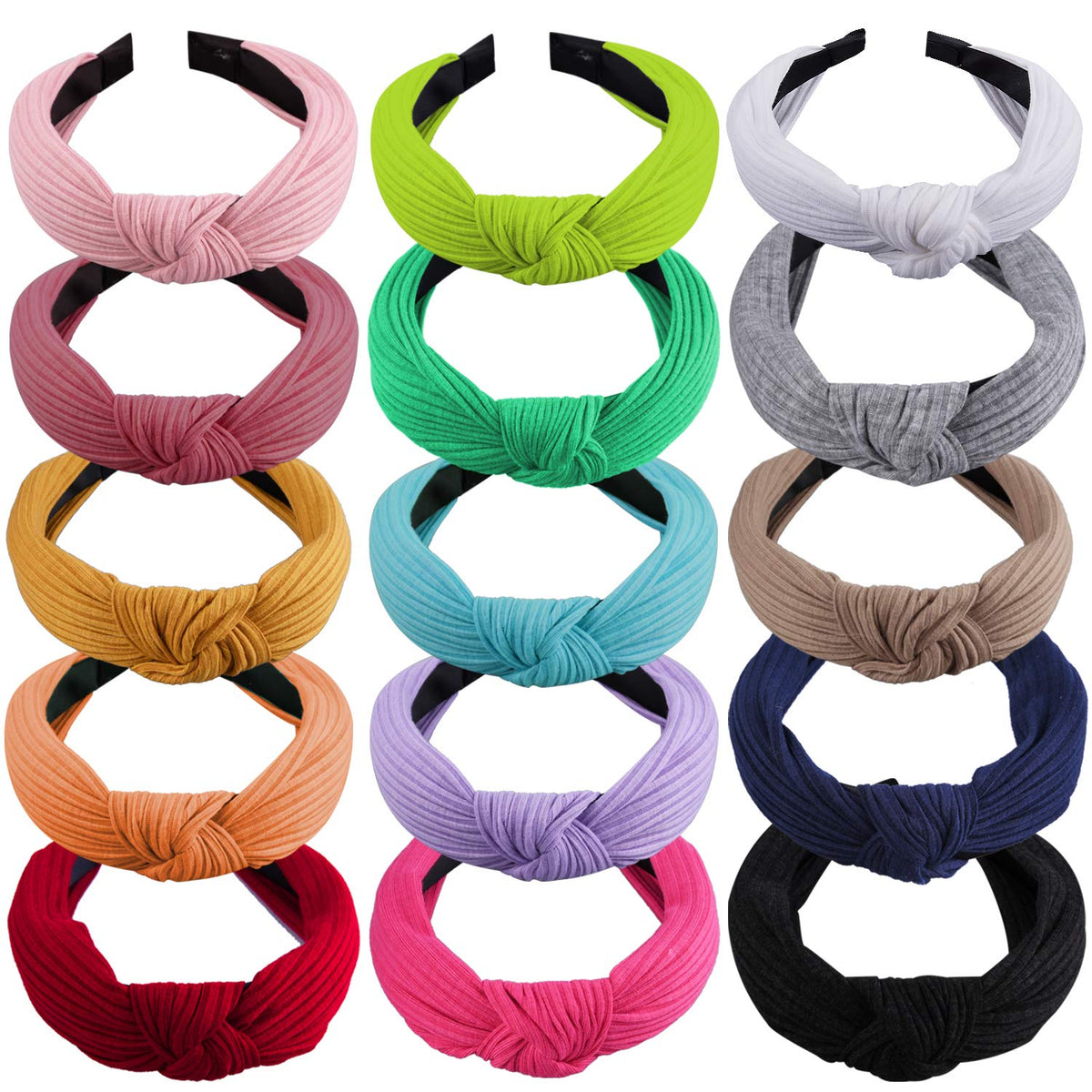 SIQUK top knot headband pink satin wrap for daily wear