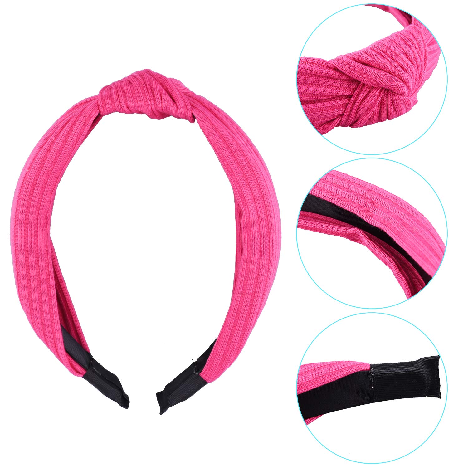 SIQUK top knot headband yellow satin wrap for sunny days