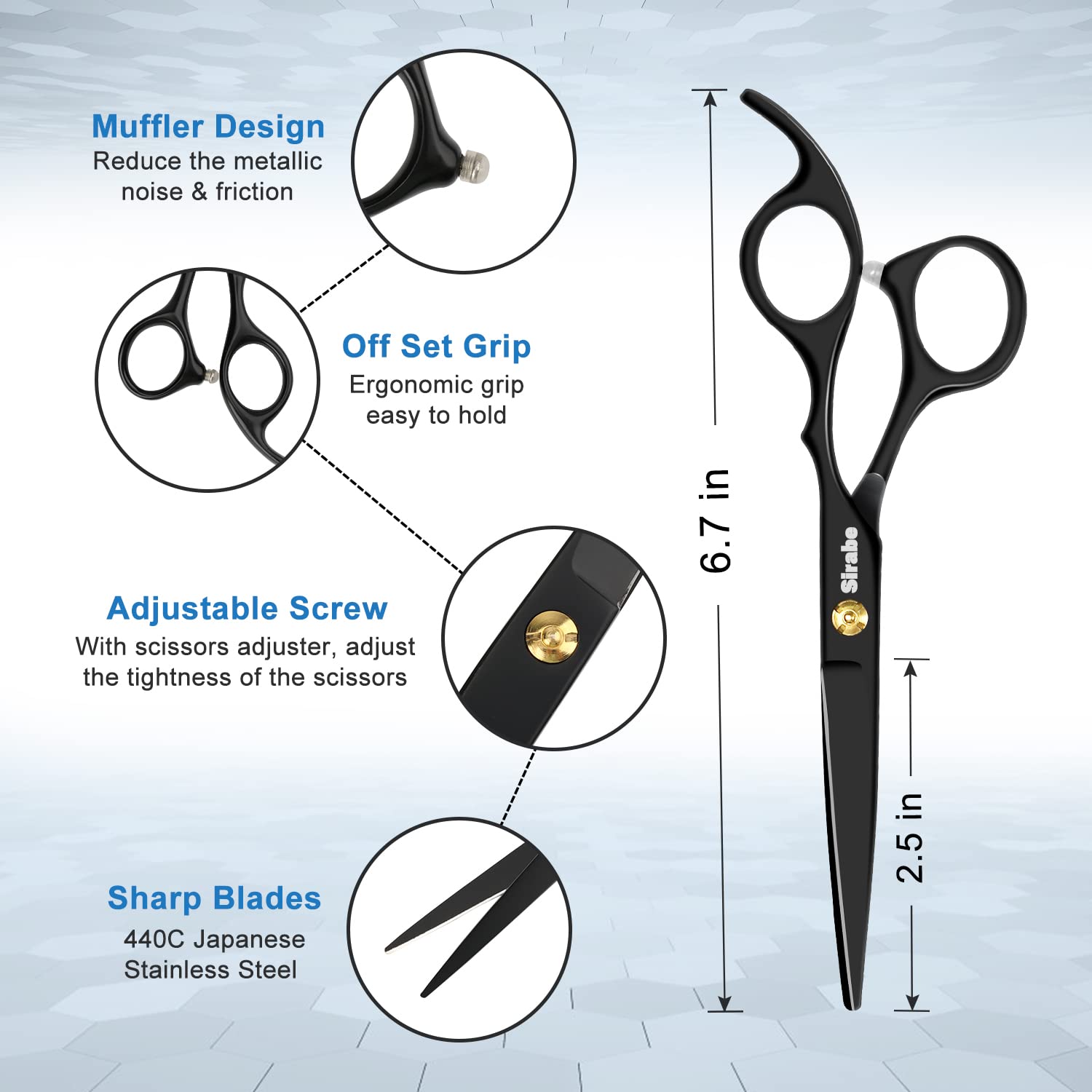 Sirabe Japanese 440 steel blades show sharp, durable cutting performance