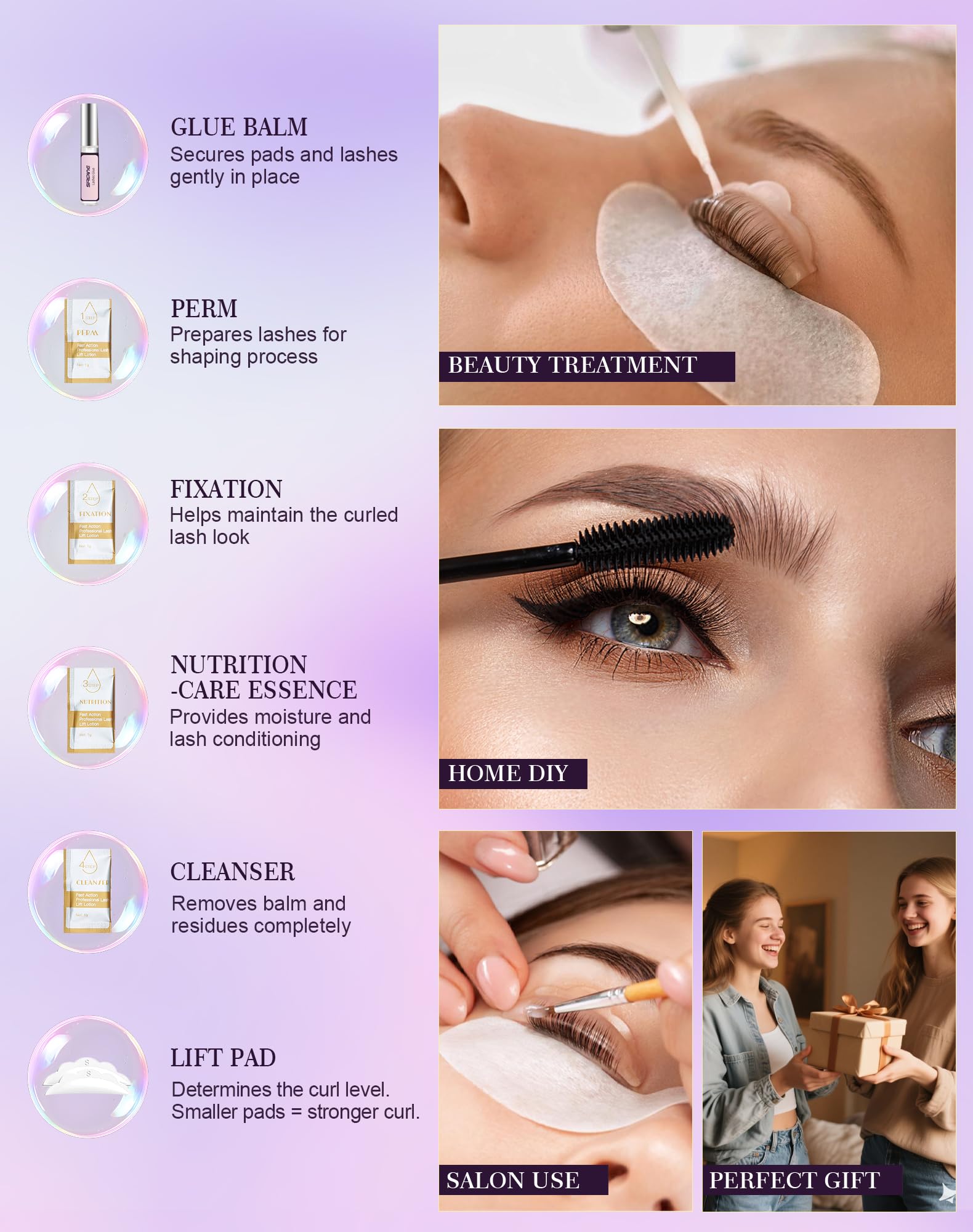 Siripine lash lift kit-nourishing-eye-mask complements lift with gentle post-care benefits.