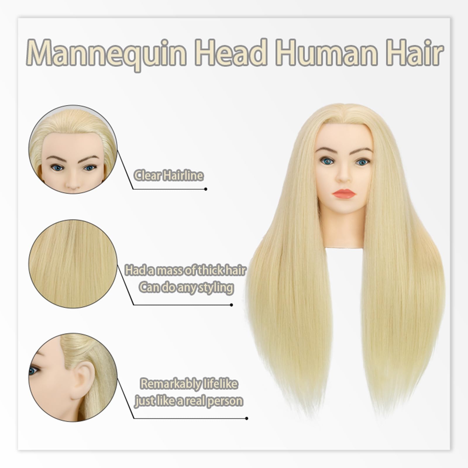 Sirydtm side-view mannequin head highlights hair-styling potential for braiding and cutting.