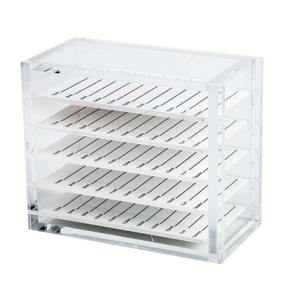 Sisiter acrylic 4-layer eyelash storage box with drawer view for quick selection