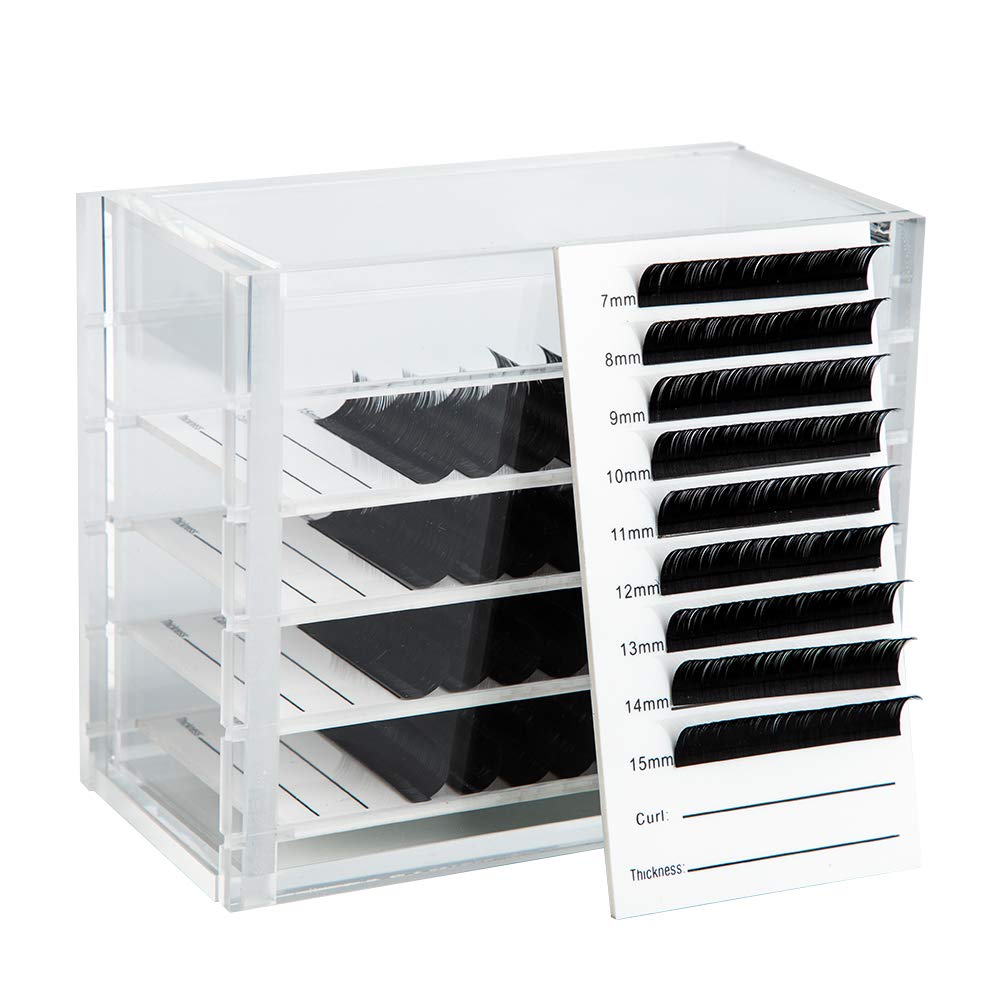 Sisiter eyelash display container showcases lashes neatly in a compact, portable design