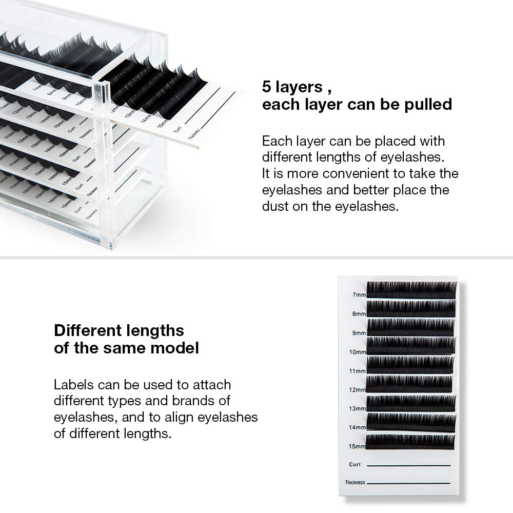 Sisiter frosted acrylic lash holder highlights lashes while staying durable