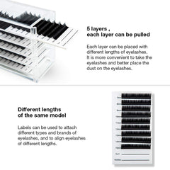 Sisiter frosted acrylic lash holder highlights lashes while staying durable