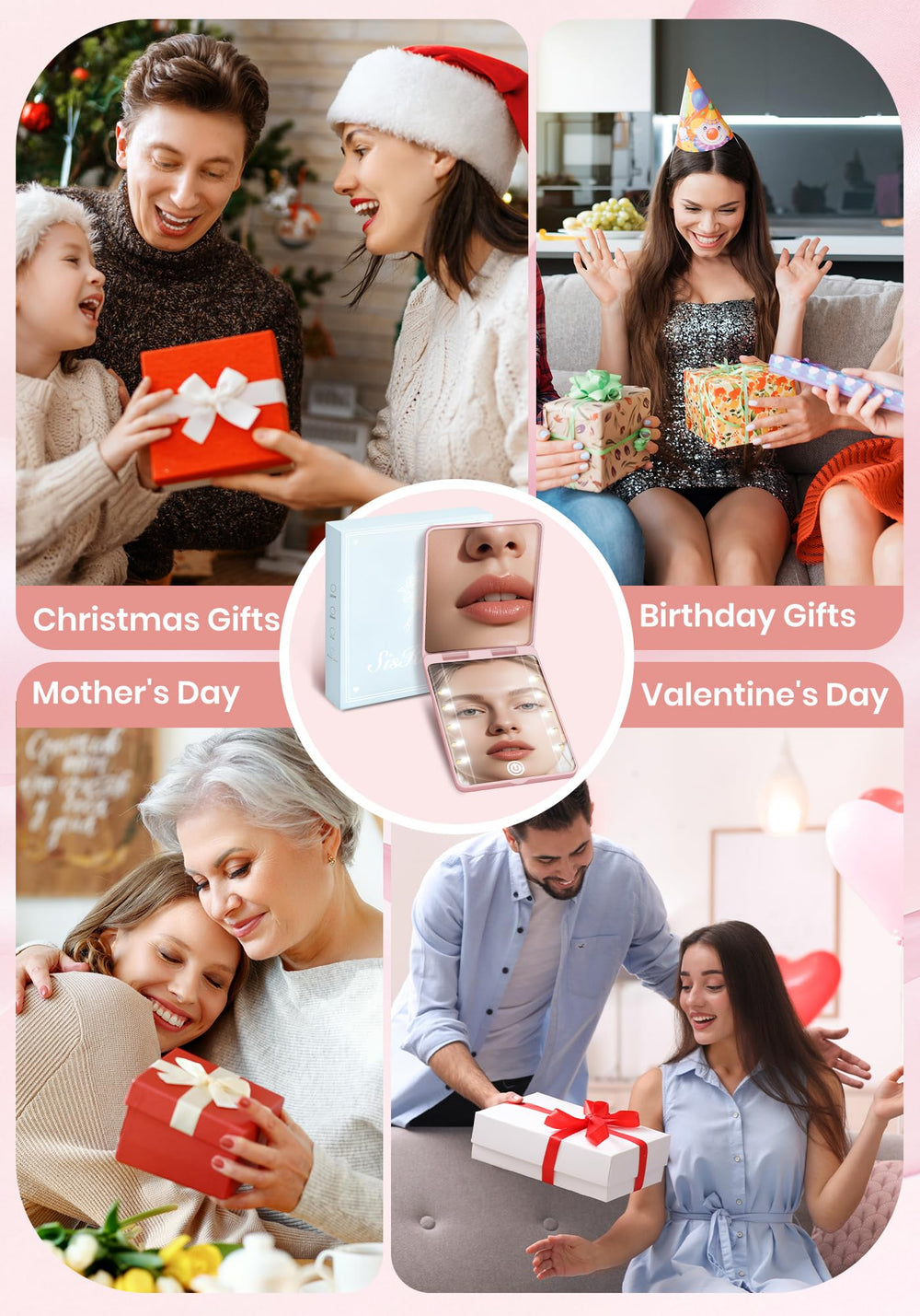 SisKokoro compact mirror gift ready packaging ideal for holidays or birthdays