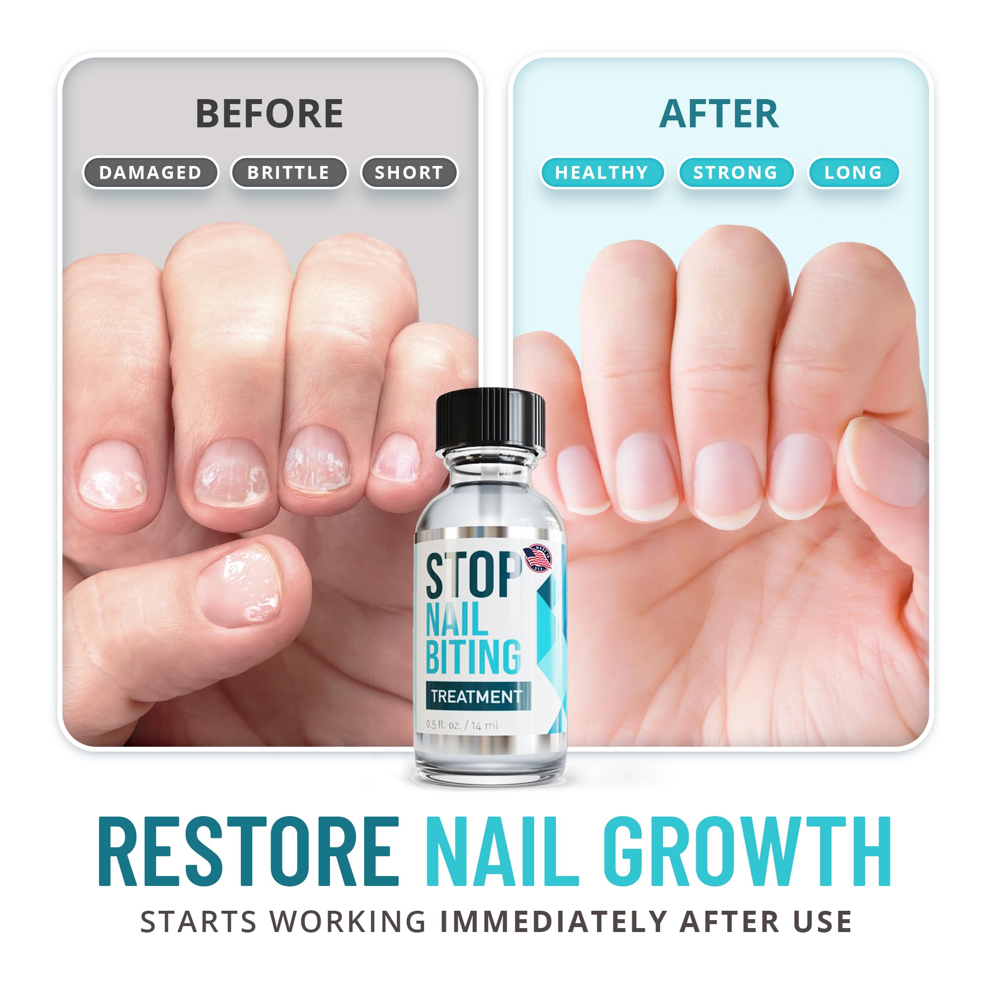 SISQUOC HEALTHCARE Stop Nail Biting application shows quick-dry in about two minutes