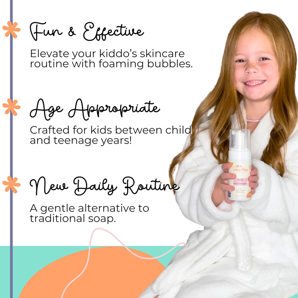 Sissy Kay Kids Face Wash soft-lather texture for gentle cleansing.