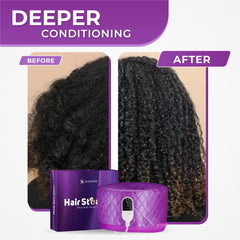 SISWOW hair steamer cap dial settings highlight adjustable heat for customized conditioning