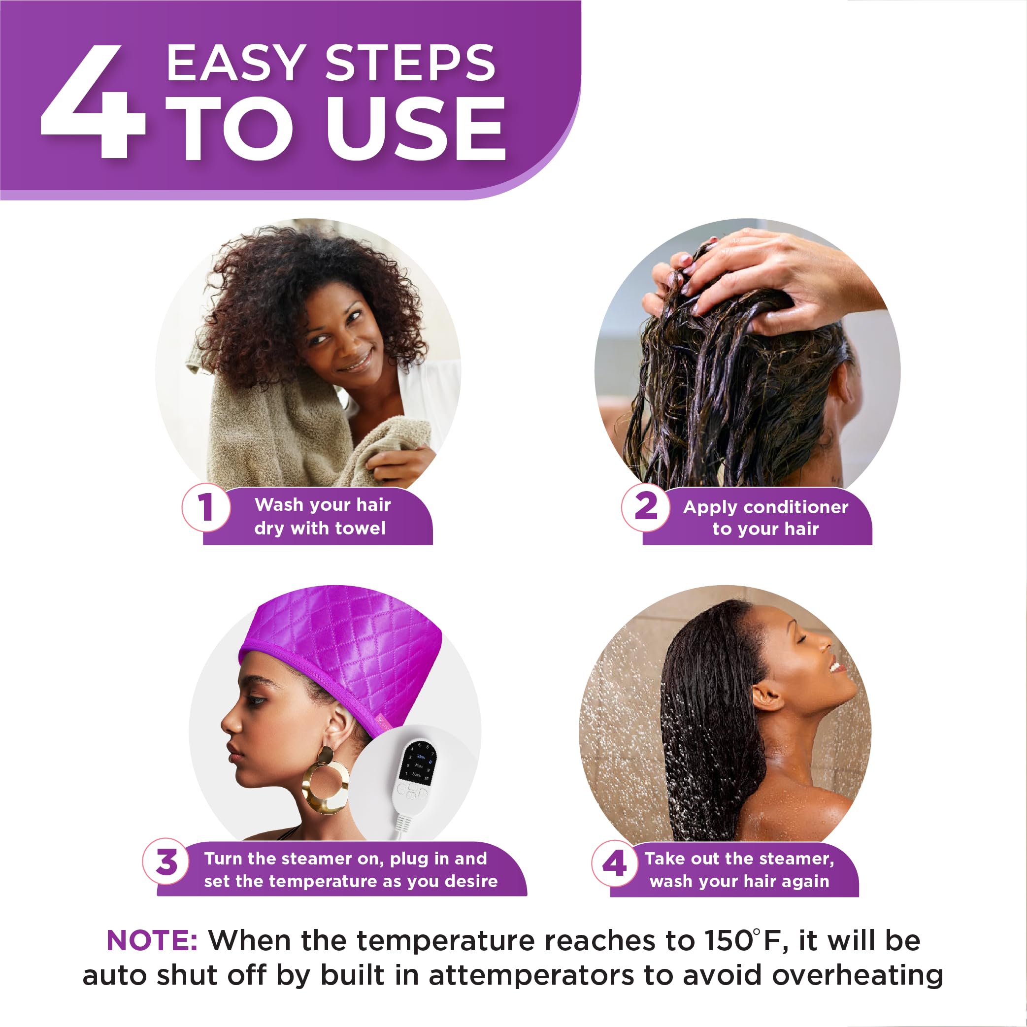 SISWOW hair steamer cap portable design fits easily in small spaces