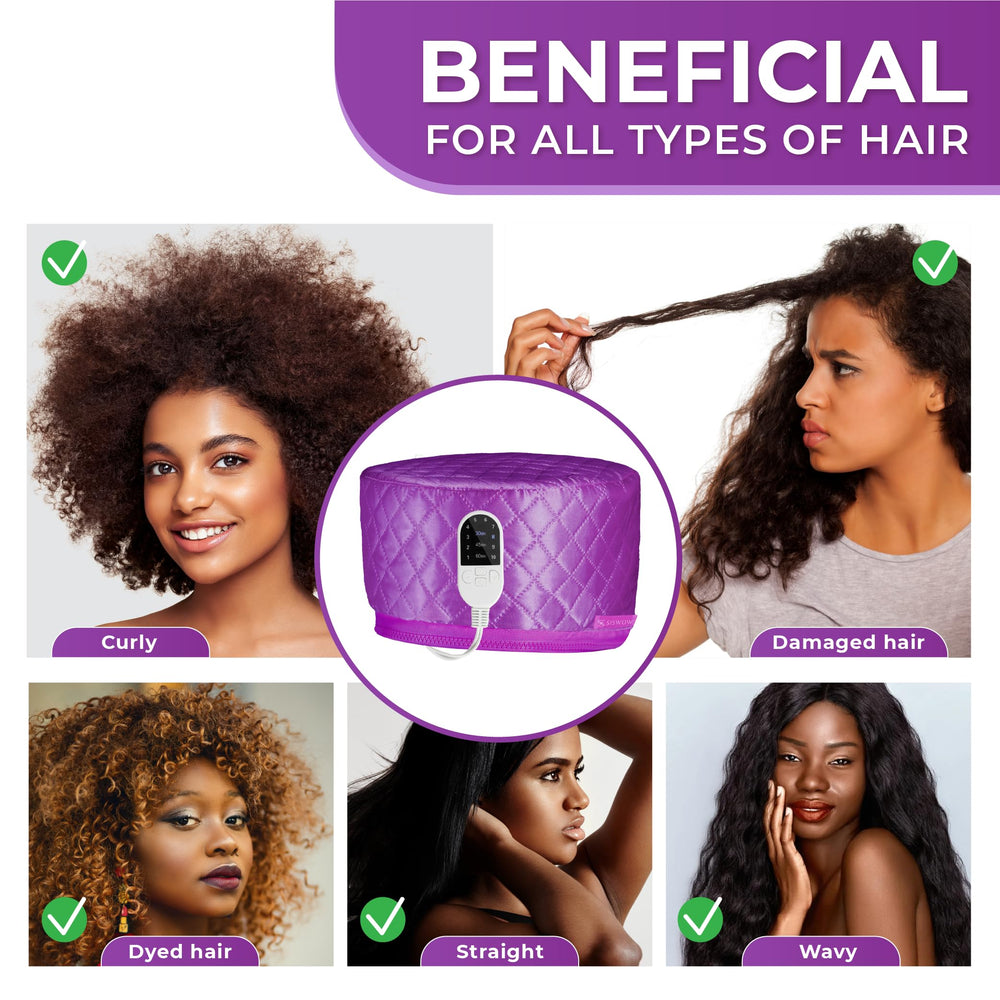 SISWOW hair steamer cap steam release illustrates efficient conditioning steam at home
