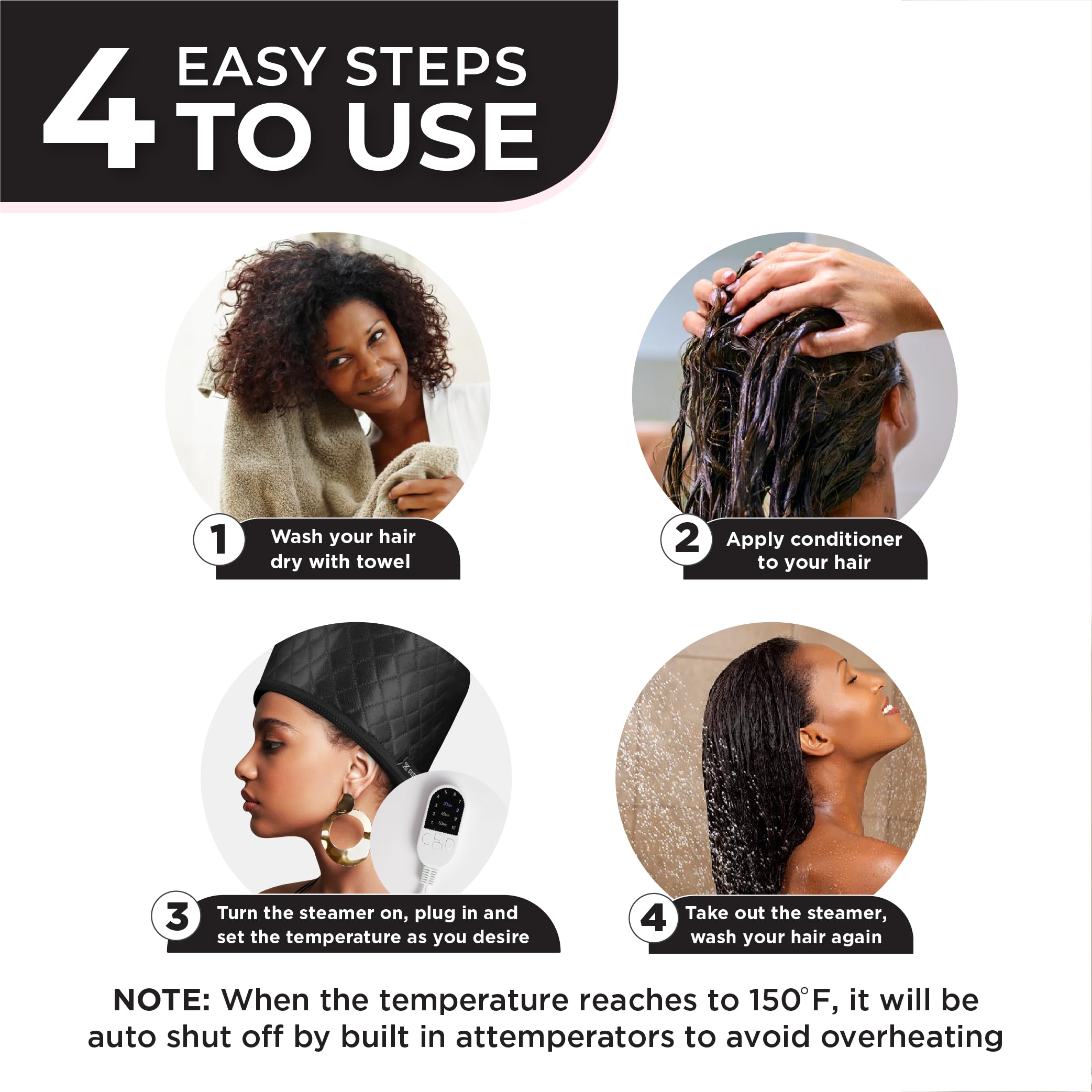 SISWOW wide-deep coverage cap ensures thorough treatment from roots to ends